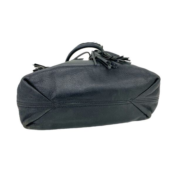 Michael Kors Distressed Pebbled Leather Double Tassel Drawstring Satchel - Picture 8 of 9